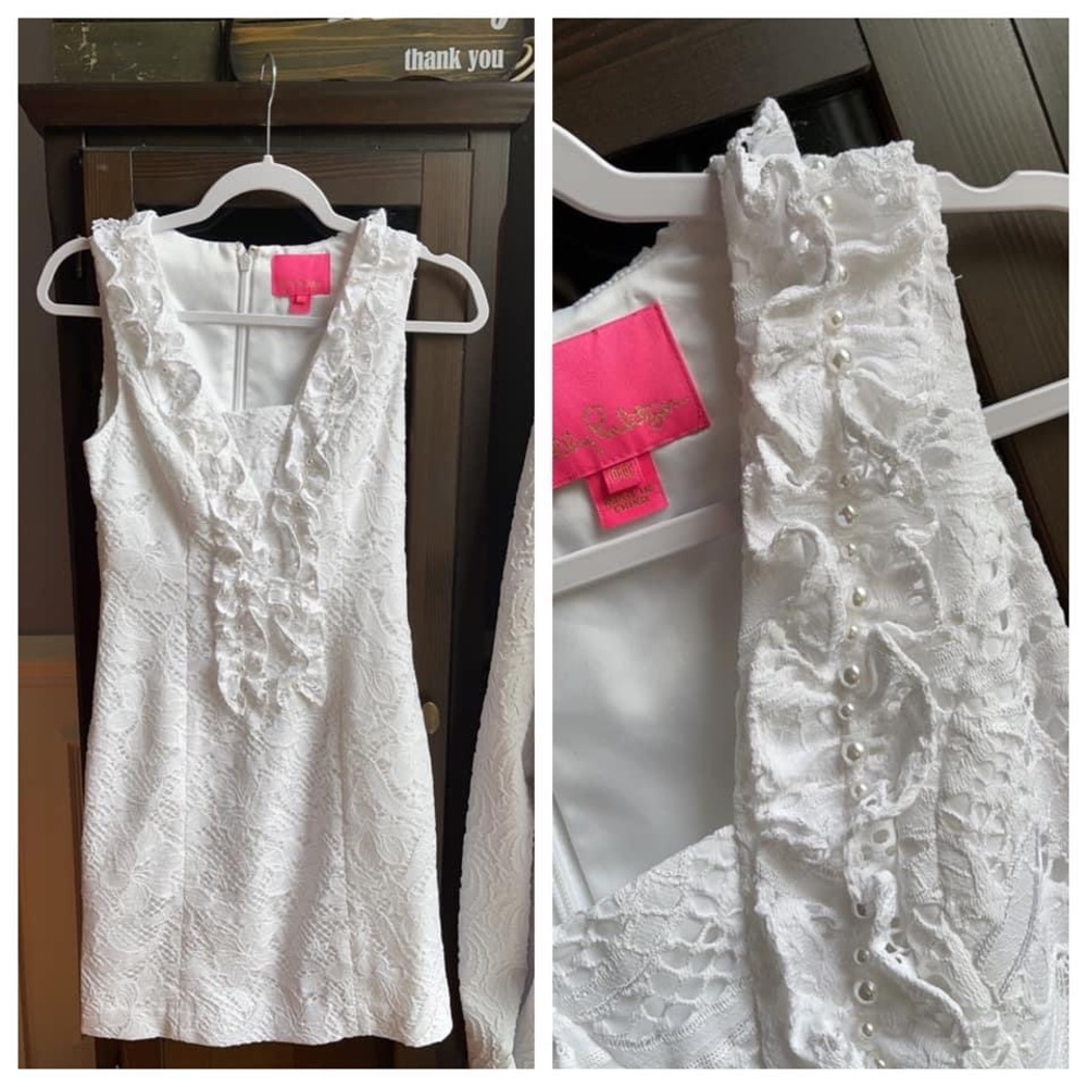 Lilly Pulitzer white lace overlay dress